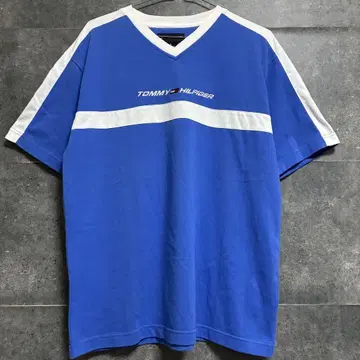90s TOMMY HILFIGER 타미힐피거 프론트 로고 티셔츠