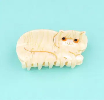 쿠쿠슈 제트 Exotic Cat 이국적인 헤어 클립 아이보리