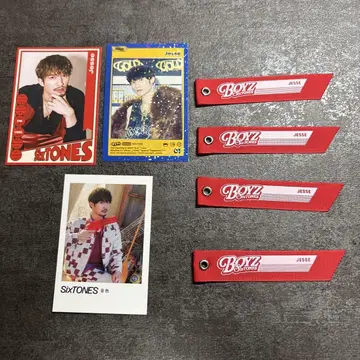 SixTONES 제시 트레이딩 카드 리본 키링 세트