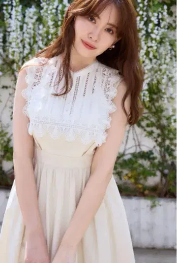 헤르립토 그레이스 코튼 블렌드 롱 드레스