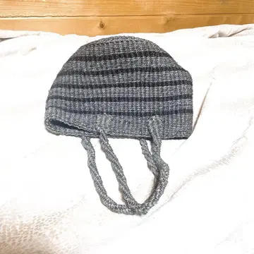 그레이 뜨개질 원형 바스켓백 Niko and