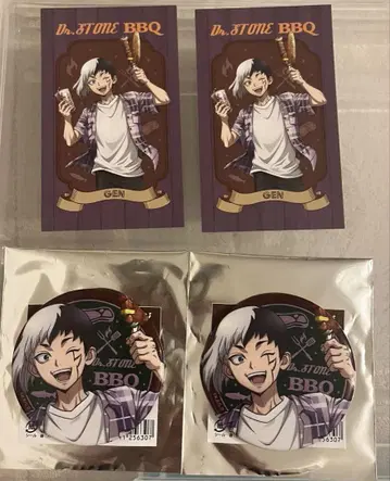 Dr.STONE 신주쿠 마루이 팝업 BBQ 겐 혜택 캔뱃지