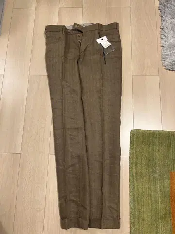 브라운 슬림 핏 팬츠 택 포함 새상품 더블 스탠다드