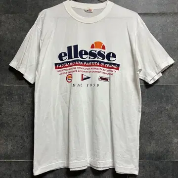 90s ellesse 엘레쎄 그래픽 프린트 반팔 티셔츠 M 구제 의류