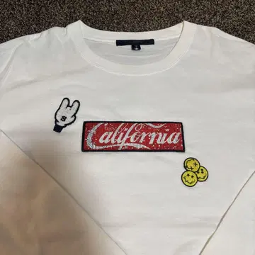 STUD MAFFIN 롱 T "California" 스팽글 로고