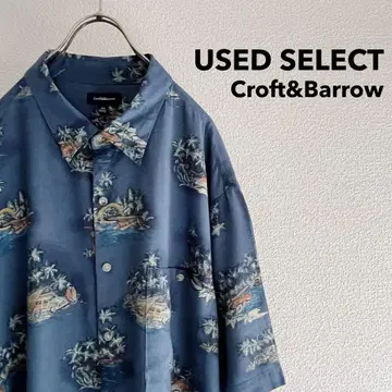 구제 의류 'Croft&Barrow' 레이온 알로하 셔츠 / 올 패턴