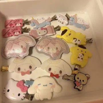 산리오 캐릭터즈 앞머리 클립 헤어 클립 묶음 판매