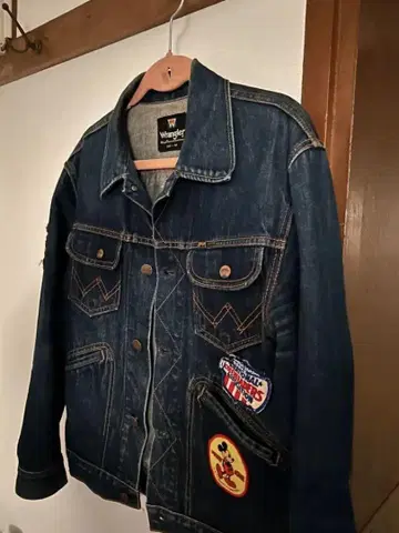 Wrangler 데님 자켓 M 사이즈 미키 패치