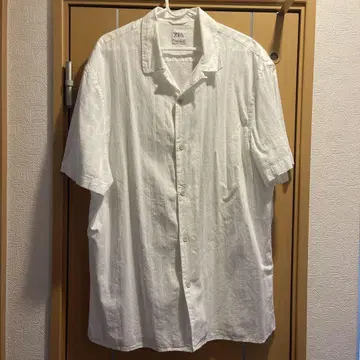 자라 화이트 반팔 셔츠 XL 미사용품