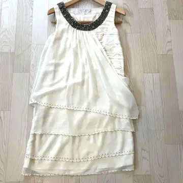 ESPRIT 아이보리 드레이프 드레스 사이즈 9 성인식 결혼식 파티