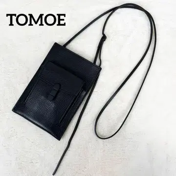 TOMOE 토모에 가죽 스마트폰 숄더 블랙 블랙