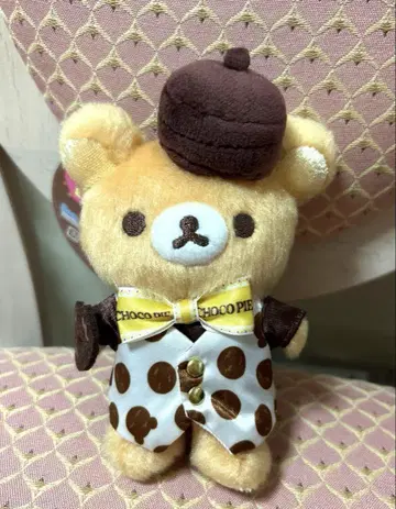 리락쿠마 초코파이 봉제 인형 키링