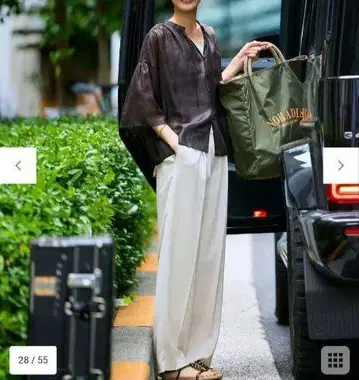 23구 이번 시즌 스트레치 조젯 와이드 팬츠 38호
