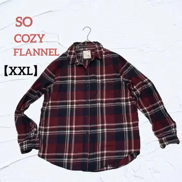 체크 셔츠 빨간색 빅 루즈 한국 스타일 구제 의류 여성 [2XL]
