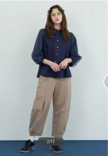플라보아 소프트 튤 블라우스