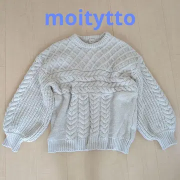 moitytto 볼륨 케이블 짜임 니트 스웨터