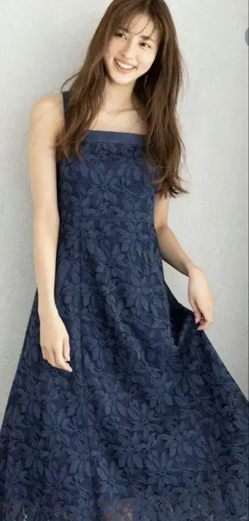TOCCA 토카 라벤더 레이스 원피스 네이비