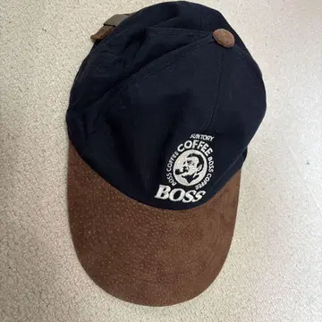 BOSS 스웨이드 가죽 빈티지 캡 90년대 보스 잔 모자