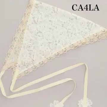 CA4LA 완판템 아이보리 레이스 삼각형 후드