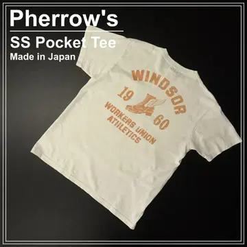 일본제 Pherrow's 페로우즈 반팔 티셔츠 포켓 윙풋
