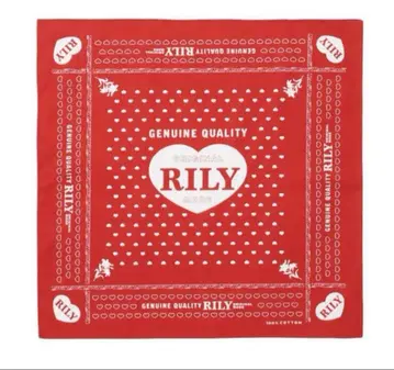반다나 이마이치 류지 Heart Logo Bandana RED rily