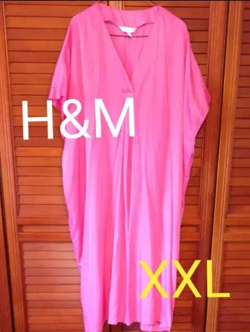 H&M 핑크 셔츠 원피스 XXL 빅 사이즈