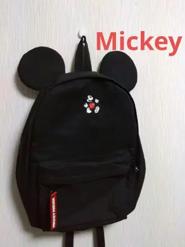 미키마우스 귀 달린 럭색 백팩 블랙 Mickey