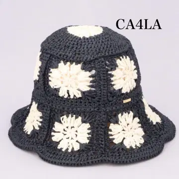 CA4LA 플라워 모티브 버킷햇