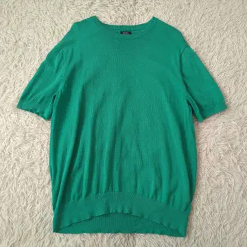 24ss 브리라펠 일구스토 씨 아일랜드 코튼 썸머 니트 그린 XL
