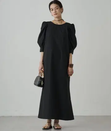 loungedress 퍼프 u 넥 원피스 택 포함 미사용 새상품