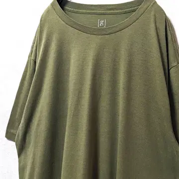 조지 플레인 무지 티셔츠 그린 그린 XL 구제 의류
