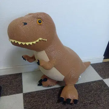 리얼 공룡 봉제 인형 약 60cm 브라운
