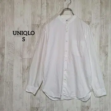 i1693 UNIQLO 유니클로 [S] 화이트 밴드 카라 무지 심플 겉옷