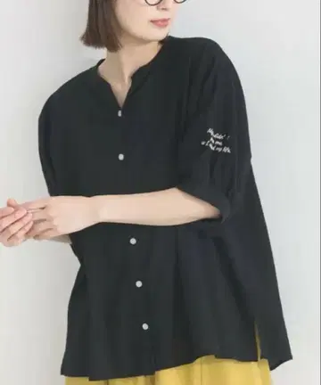 iriey 아이리 슬러브 천 소매 컷 티셔츠 튜닉 크로