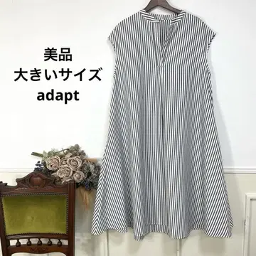 새상품급 빅 사이즈 adapt 스트라이프 원피스