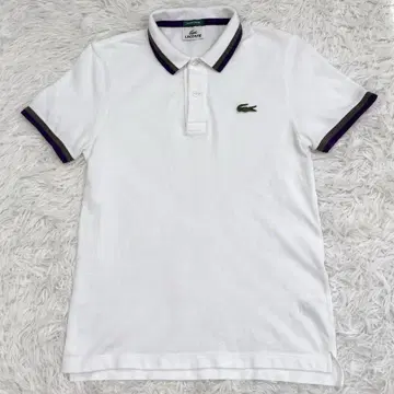 라코스테 폴로 셔츠 익스클루시브 에디션 화이트 여성용 사이즈 2