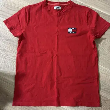 TOMMY JEANS 레드 티셔츠 XL