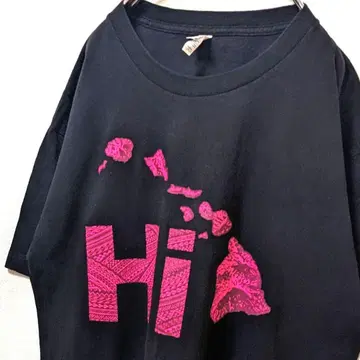 알 스타일 어패럴 Hi 로고 티셔츠 블랙 검정 L 구제 의류