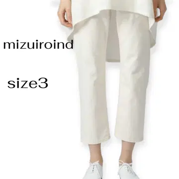 mizuiroind 8부 데님 화이트 아이보리 사이즈 3
