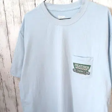 HEATHER MCMAHAN US 구제 의류 티셔츠 2XL 파스텔 블루