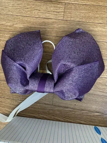 보라색 큰 리본 유카타 오비