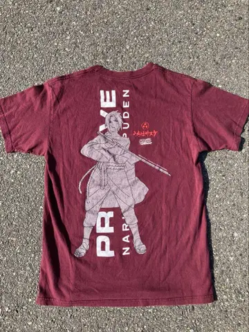 초레어 NARUTO 우치하 사스케 T-shirt 애니메이션 T 빈티지