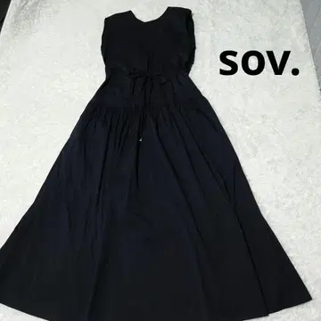 새상품급 Sov. 슬리브리스 허리 개더 원피스