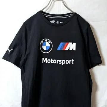 남성용 BMW MMS 스택 로고 반팔 티셔츠