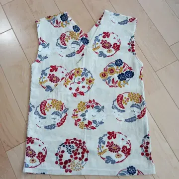 SOUSOU 다카시마 주름 발 지반 꽃 둥근 무늬 M
