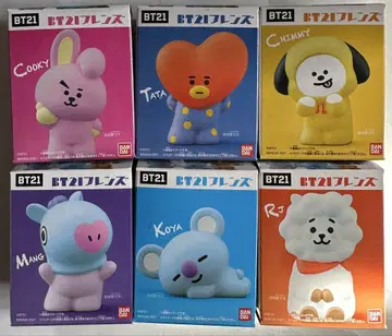 BT21 프렌즈 BTS 소프트 비닐 플라스틱 식품 완구 피규어 6개 세트