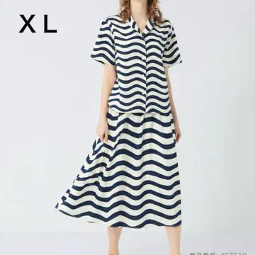 UNIQLO 마리메꼬 콜라보 린넨 셔츠 스커트 세트 미사용