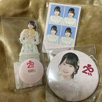 AKB48 호테이 모모카 캔뱃지 아크릴 스탠드 포토 카드 3세트