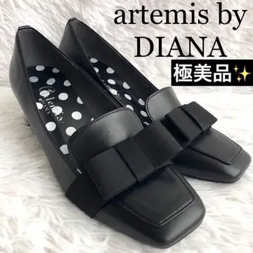 로퍼 여성용 23.5 블랙 다이애나 DIANA 리본 힐