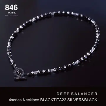 846 YAJIRO BLACKTITA22 목걸이 실버&블랙